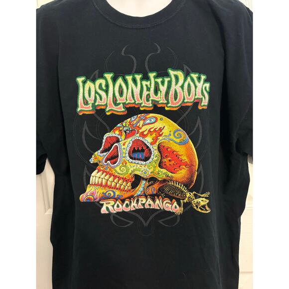 Los Lonely Boys Black Skull T-Shirt. Size XL - Picture 2 of 5